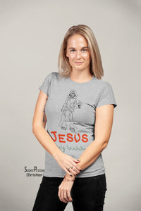 Christian Women T Shirt Jesus My Buddy Thumb Up