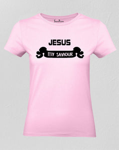 Christian Women T Shirt Jesus My Saviour Symbol