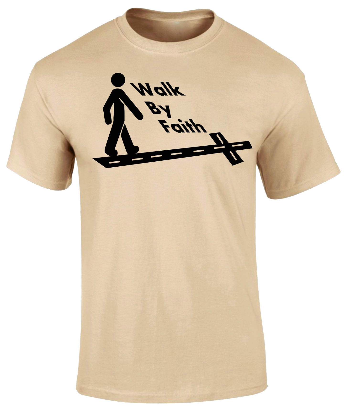 Walk By Faith Slogan Christian T Shirt