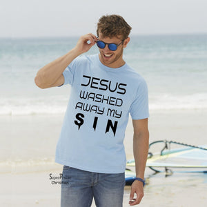 Jesus Washed Away My Sins Christian T Shirt - SuperPraiseChristian