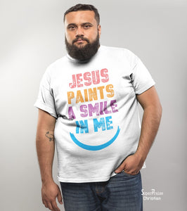 Jesus Paints a Smile In Me Grace Love Christian T Shirt