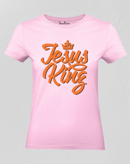 Christian Women T Shirt Jesus King Crown