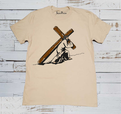 Jesus Carrying Cross T Shirt