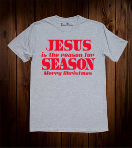 Jesus Is The Reason For Season Christmas Christian Grey T-shirt