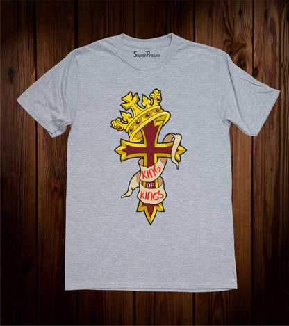 Jesus King of All Christian Grey T Shirt