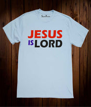 Jesus is Lord Christian Slogan Sky Blue T Shirt