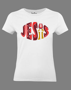 Christian Women T Shirt Jesus White tee