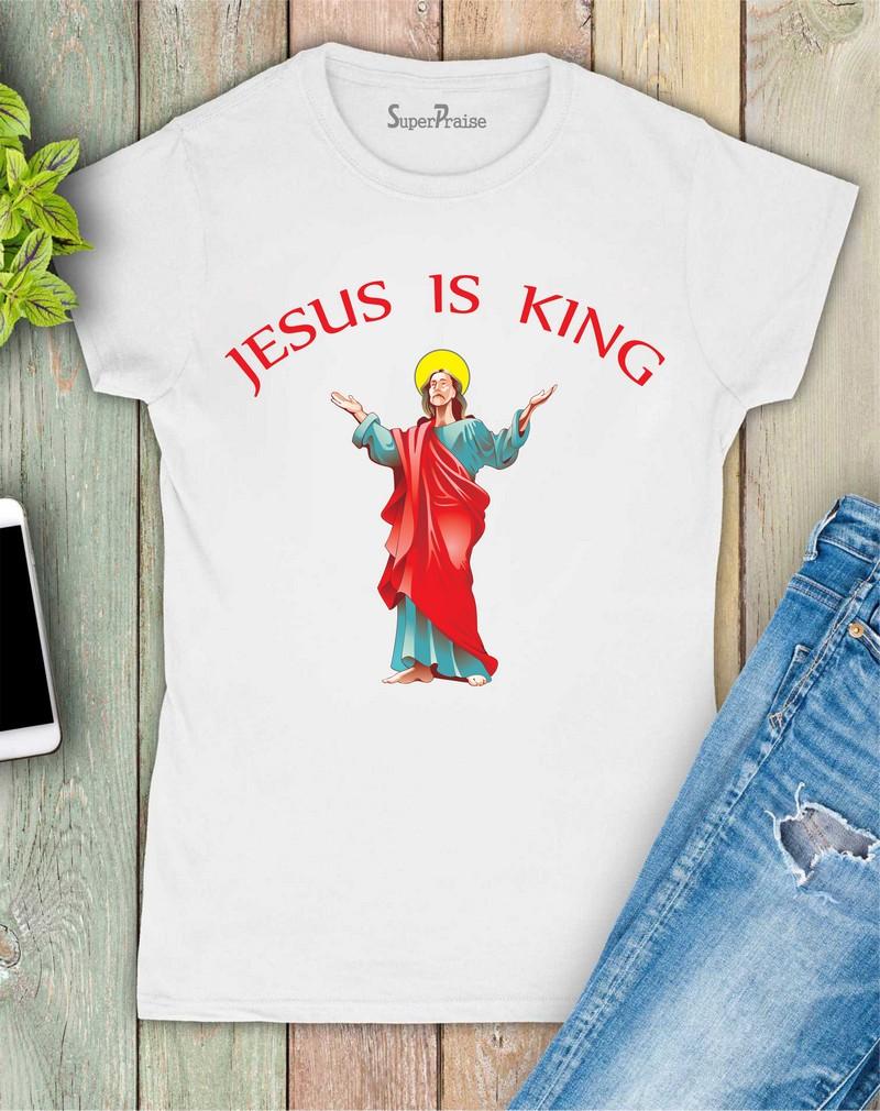 Jesus Is King T-Shirt Christian Faith Salvation Tee Shirts