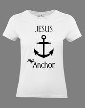 Christian Women T Shirt Jesus My Anchor Slogan