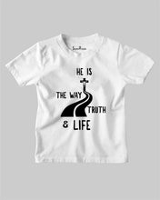 He's The Way Truth and Life Pathway Jesus Christian Kids T Shirt