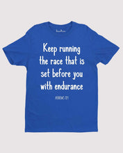 Running Spiritual Bible Verse Faith Christian T Shirt