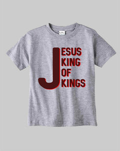 Jesus King of Kings Faith Grace Bible Scripture Love Christian Kids T shirt