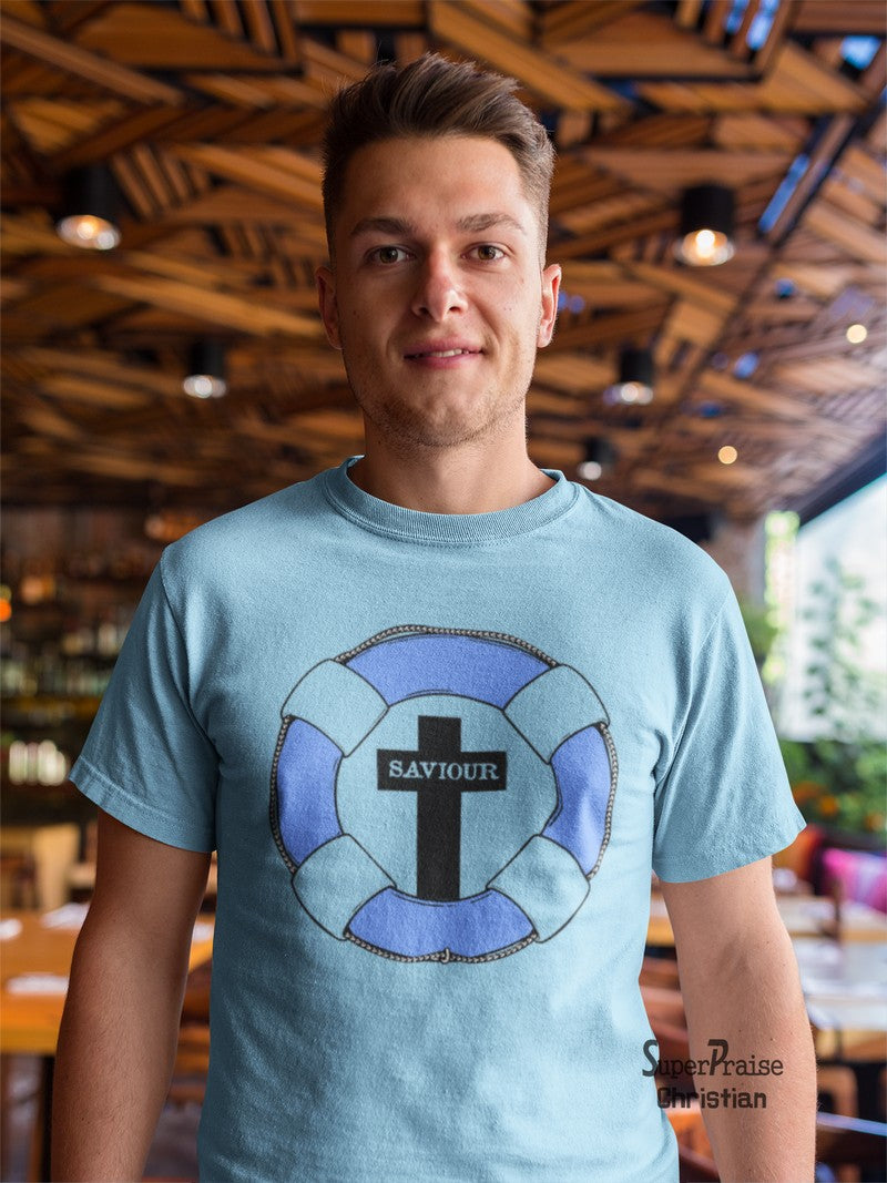Saviour Jesus Christ Christian Cross Life Saver Safeguard T shirt - Super Praise Christian