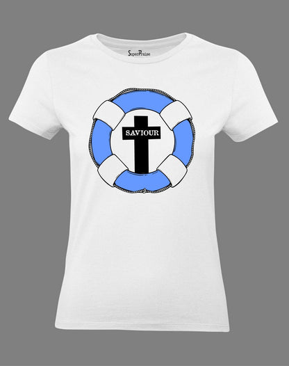 Christian Women T Shirt Jesus Christ Life Guard White tee