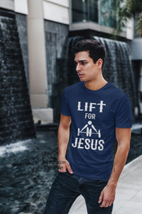 Men Christian Crossfit T Shirt Lift For Jesus - Super Praise Christian