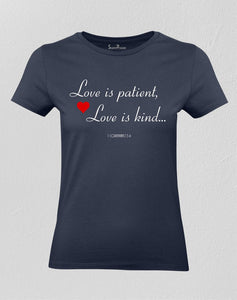 Christian Women T shirt Love Is Patient Love Is Kind Bible Verse