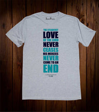 Love Never Ceases Christian Grey T Shirt