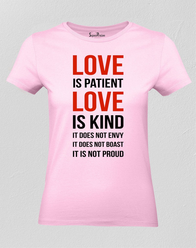 Christian Women T Shirt Love Is Kind Jesus