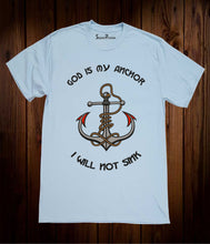  I Will Not Sink Men Christian Faith Sky Blue T Shirt