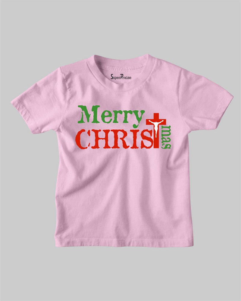 Merry Christmas Jesus Christ Christian Children T shirt