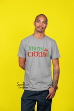 Merry Christimas Jesus Christ Cross Holiday Slogan Seasonal Men T-shirt - Super Praise Christian