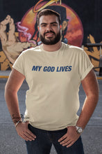 Men Christian T Shirt My God Lives Slogan - Super Praise Christian