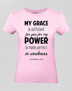 Christian Women T Shirt Power Is Made Perfect