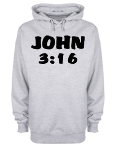 John 3:16 Hoodie Bible Scripture Jesus Christ God's Love Hooded Sweatshirt