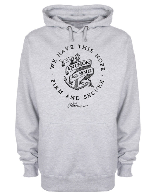Anchor For The Soul Hope Hoodie Jesus Christ Religious Bible Hooded Sweatshirt