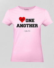 Christian Women T Shirt Jesus Love One Another