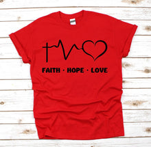 Hope Faith Love Christian T Shirt