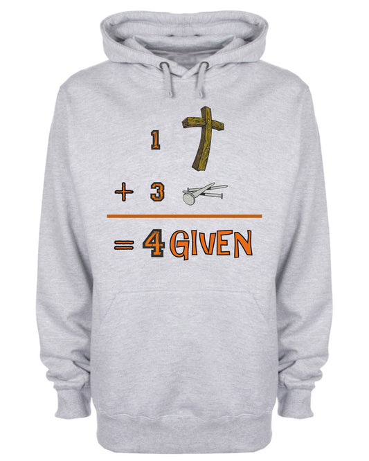 1 Cross 3 Nails 4 forgiven Match Equation Hoodie Christian Sweatshirt