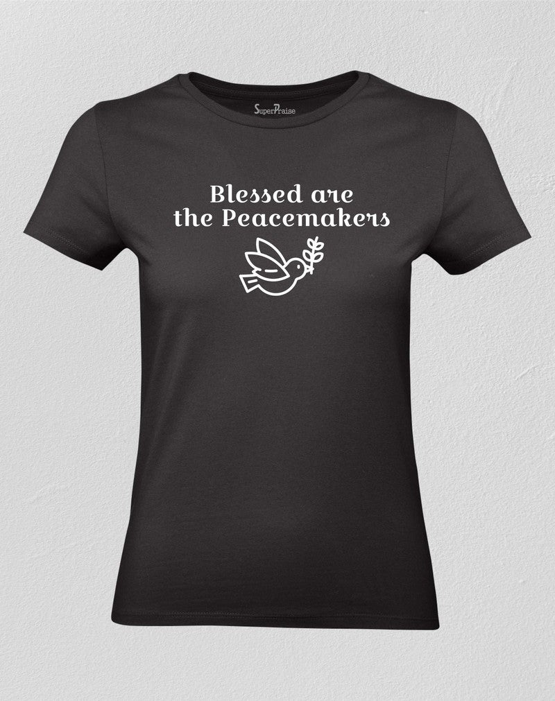 Christian Women T shirt Peacemakers Christian Symbol 