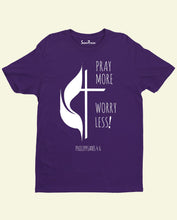 Pray More God Church Bible Verse Christian T Shirt