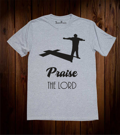 Praise The Lord Christian Jesus Christ Love Grey T Shirt