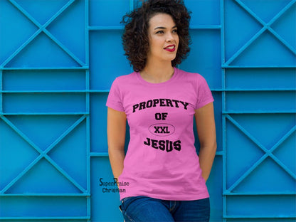 Christian Women T Shirt Property of Jesus Ladies tee