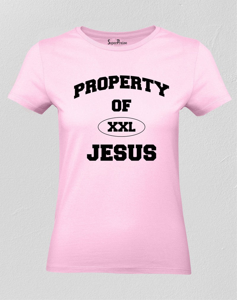 Christian Women T Shirt Property of Jesus Ladies tee