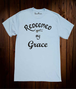 Redeem By Grace Jesus Christian Sky Blue T Shirt