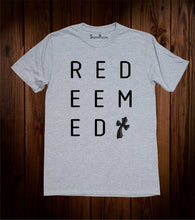 Redeemed Cross Christian Jesus Christ Grey T Shirt