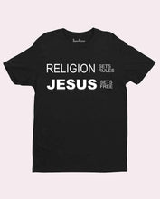 Religion Sets Rules JESUS sets FREE Gospel Christian T shirt
