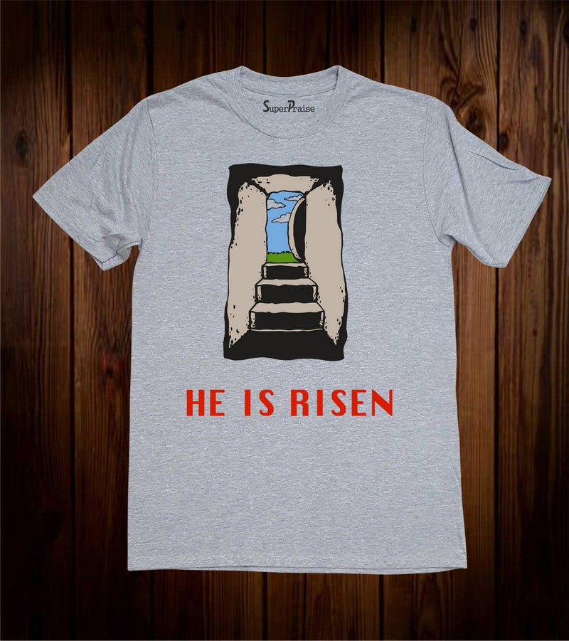 He is Risen Grace Scripture Jesus Faith Christian T Shirt