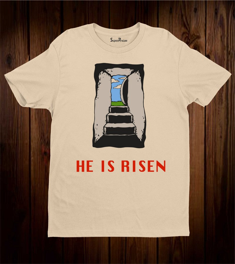 He is Risen Grace Scripture Jesus Faith Christian T Shirt