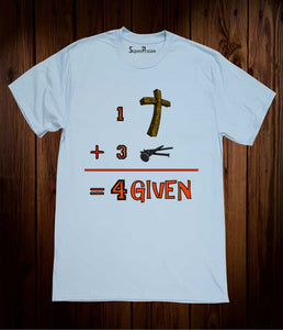 Salvation Equation Jesus Christ Paid It All Evangelism Christian Sky Blue T-shirt