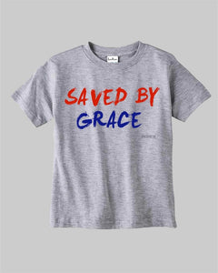 Saved By Grace Jesus Christ God's Love Christian Kids T Shirt