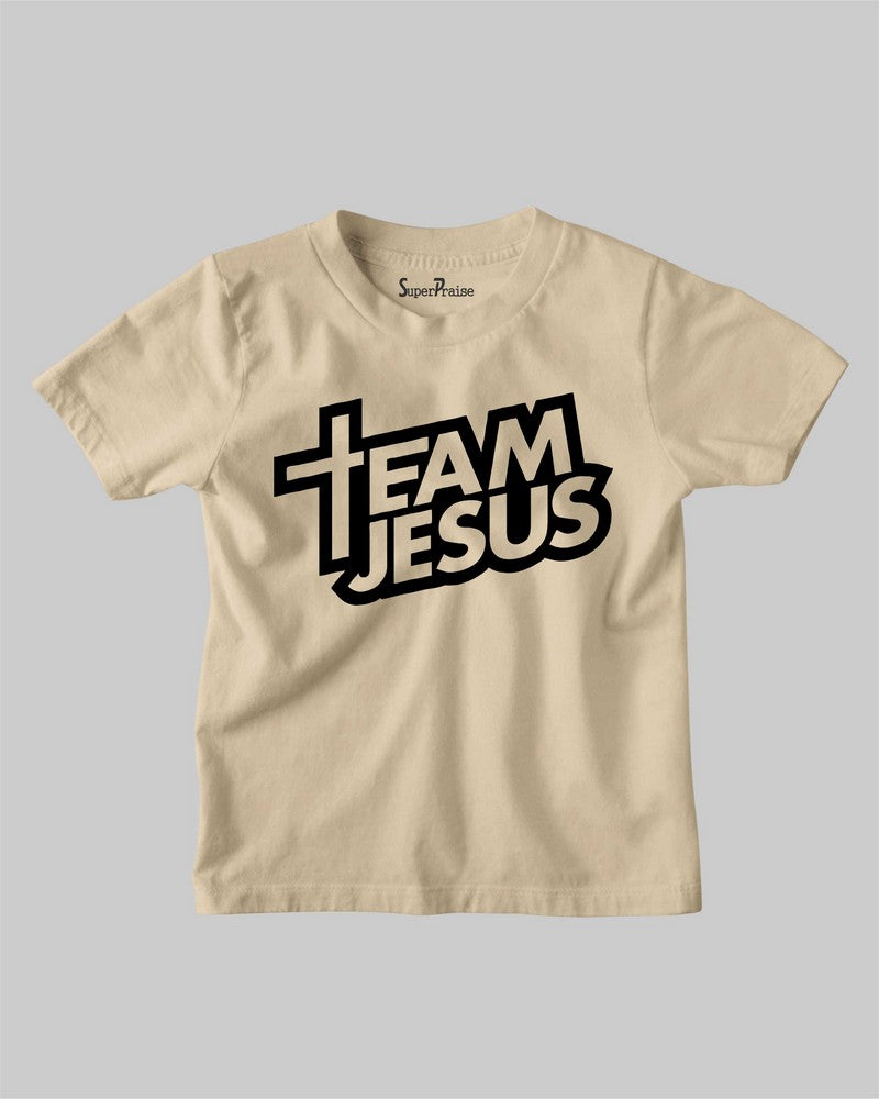Team Jesus Faith Grace Bible Verse Christian Kids T shirt