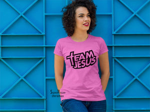Christian Women T Shirt Team Jesus Christ Love Ladies tee