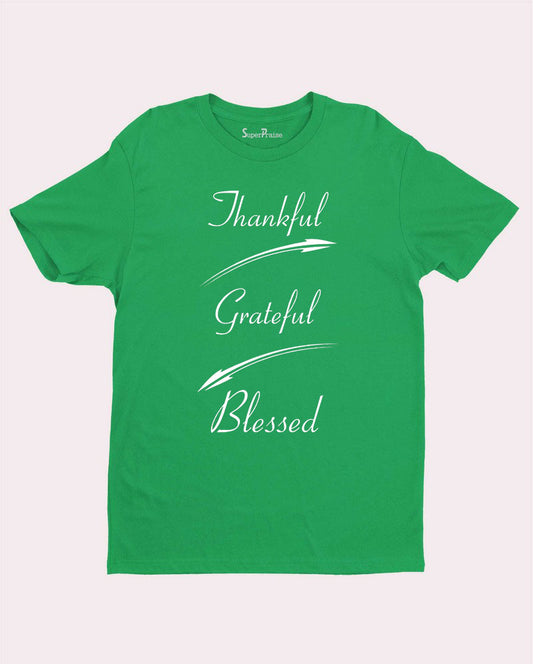 Thankful Grateful Blessed Jesus Grace Christian T Shirt