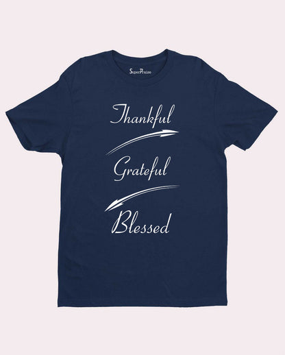 Thankful Grateful Blessed Jesus Grace Christian T Shirt