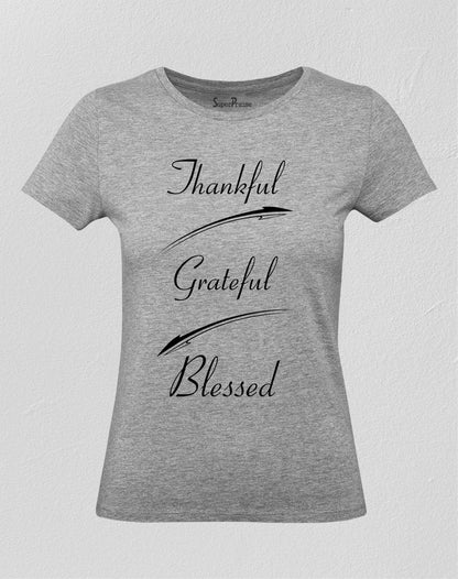 Christian Women T Shirt Thankful Blessed