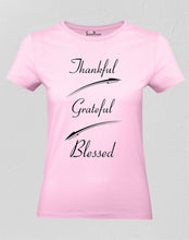 Christian Women T Shirt Thankful Blessed Tee